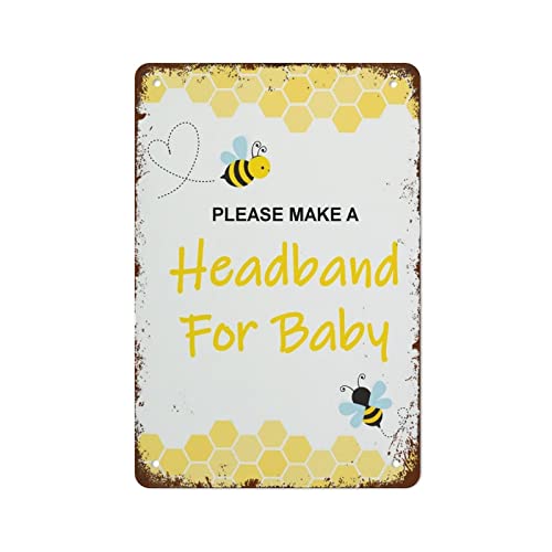 Biene für Baby Schild Hummel Baby Shower Mama zu Biene Babyparty Schild 30,5 x 20,3 cm Moderne Wandkunst Dekoration für Zuhause Wohnzimmer Restaurant Büro Café Bar Club Garage Männerhöhle von Strunt