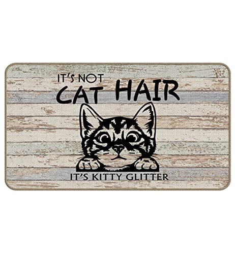 It'S Not Cat Hair It's Kitty Glitter Dekorative Fußmatte für drinnen und draußen, lustige Haustürmatte für Katzenzimmer, Eingang, Veranda, Fußmatte, lustige Katzen-Dekormatte, von Strunt