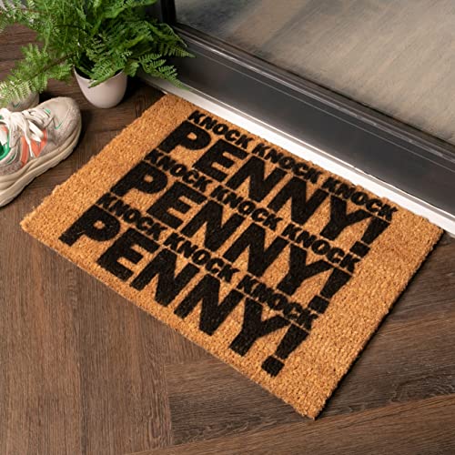 Knock Knock Penny Fußmatte für drinnen und draußen, lustige niedliche Fußmatte, Einweihungsgeschenk, Innen- und Außenbereich, Badezimmer-Fußmatte, 50 x 80 cm von Strunt