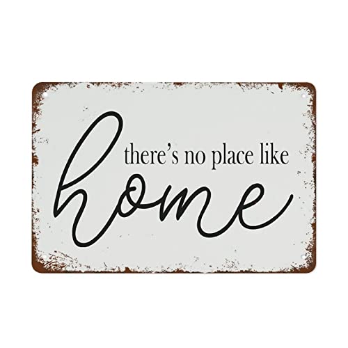 Retro Metall-Blechschild "There'ss No Place Like Home", Wanddekoration, Bauernhaus-Schild, 14 x 20 cm, für Zuhause, Bar, Pub, Shop, Dekorationen, Esszimmer, Küche, Kaffee, Vintage-Schild, Geschenk von Strunt