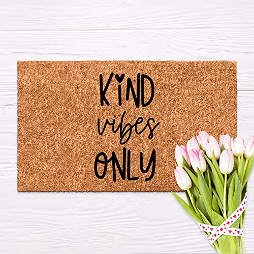 Strunt Kind Vibes Only Fußmatte Niedliche Boho Regenbogen Willkommensmatte Einweihungsgeschenk Gastgeberin Geschenk Boho Dekor Lustige Fußmatte Einweihungsgeschenk Indoor Outdoor Fußmatte rutschfeste von Strunt