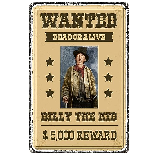 Wild West Wanted Belohnung Antik Metallschild Vintage Wanted Western Poster Hippie Blechschild für Bar Bauernhaus Kaffee Poster Plakat Dekorativ 14 x 20 cm von Strunt