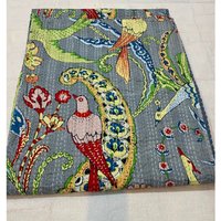 Grauer Pfau Kantha Quilt Königin Reine Baumwolle Überwurf Tagesdecke Bettüberwurf Boho von StudioNakro