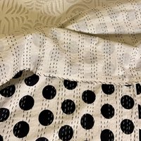 Polka Dot Kantha Quilt Queen Reine Baumwolle Decke Tagesdecke Bettüberwurf Boho von StudioNakro