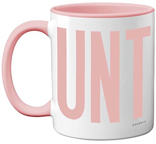 Lustige Männer – C UNT – lustiges sarkastisches Slogan Geschenke Arbeitskollegen – C*nt Rode Unhöfliche Neuheit Witz Gag Humor Geburtstagsgeschenk Freunde 325 ml rosa Keramik spülmaschinenfesten von Stuff4