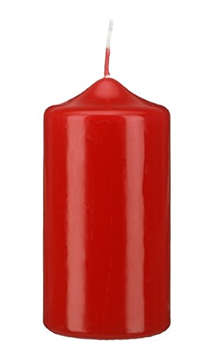 Stumpenkerzen Stumpen Kerzen Rot 8 x Ø 4 cm, 12 Stück getauchte Spitzkopf in RAL Qualität von Stumpenkerzen