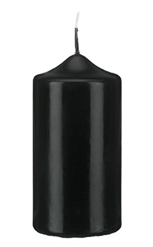 Stumpenkerzen Stumpen Kerzen Schwarz 6 x Ø 4 cm, 12 Stück getauchte Spitzkopf in RAL Qualität von Stumpenkerzen