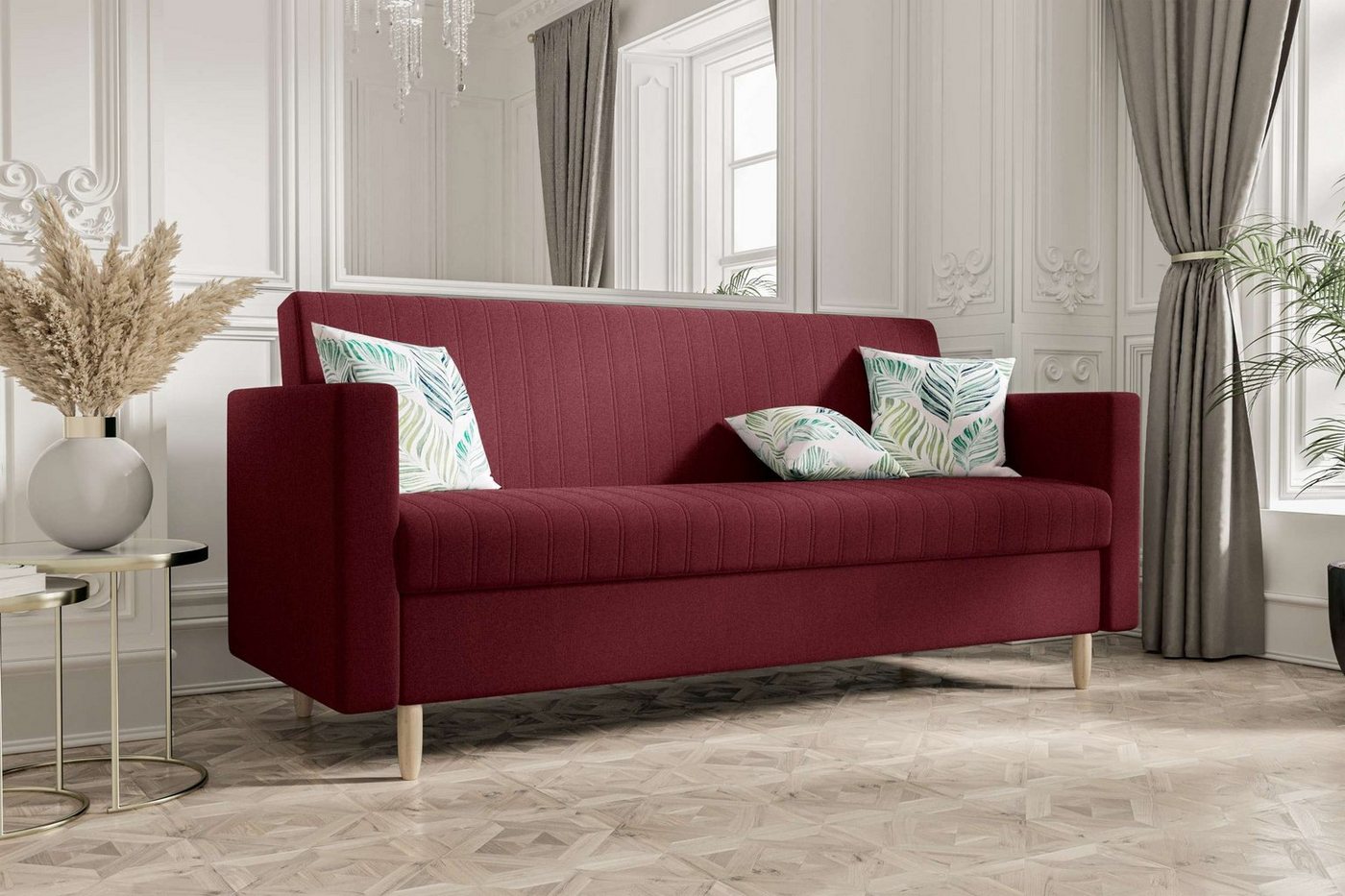 99rooms 3-Sitzer Melisa, Sofa, Schlafsofa, Sitzkomfort, mit Bettfunktion, mit Bettkasten, Modern Design von 99rooms