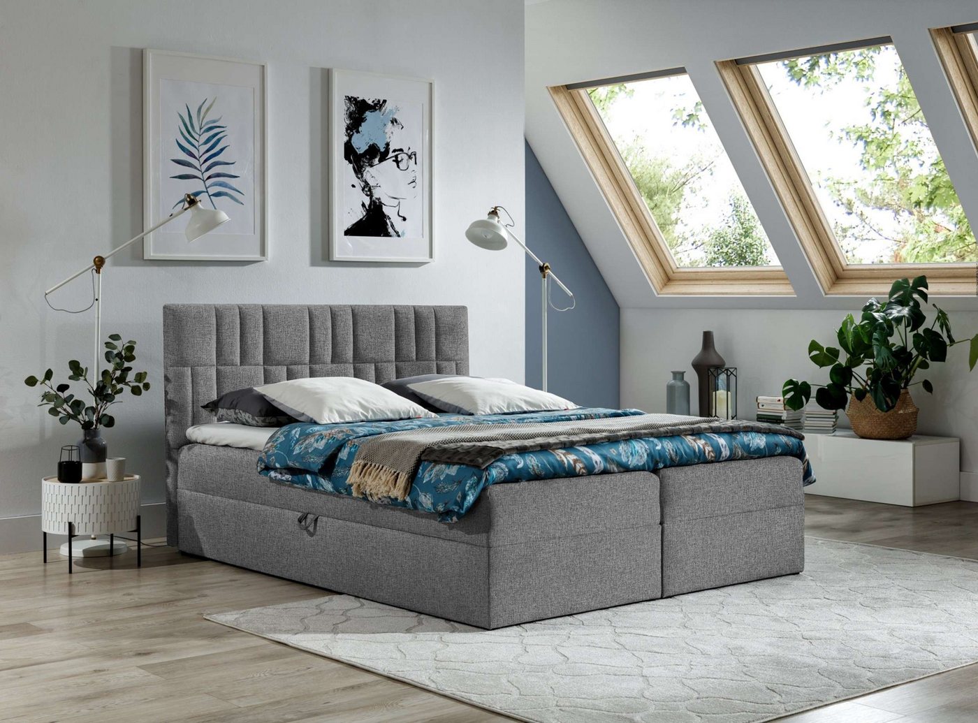 99rooms Boxspringbett Forello (Schlafzimmerbett, Bett), Design von 99rooms