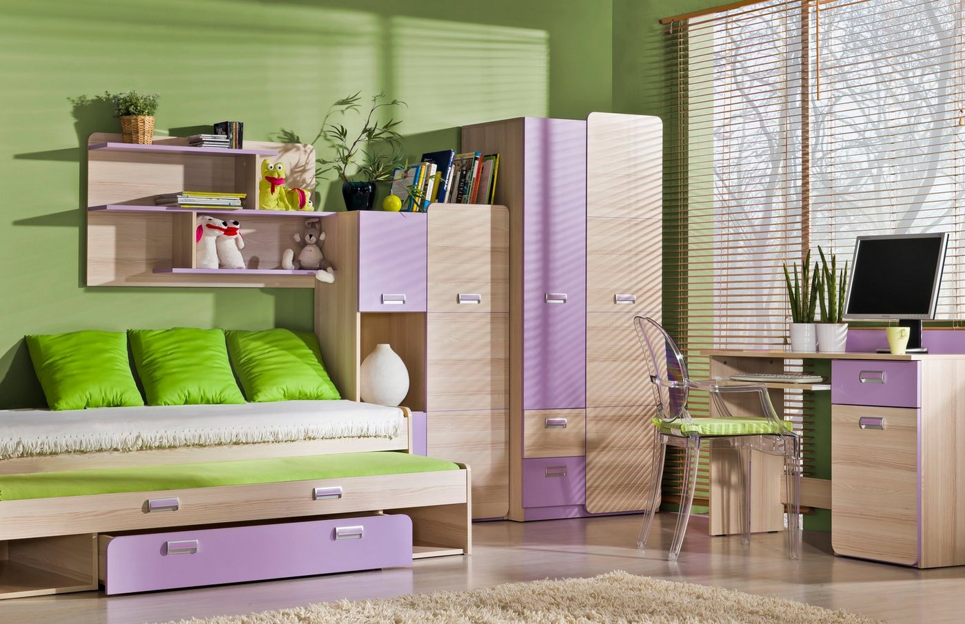 99rooms Kinderkleiderschrank Laterne (Kinderschrank, Mehrzweckschrank) 3-türig, mit Fach und Einlegeböden, viel Stauraum, Modern Design, für Kinder von 99rooms