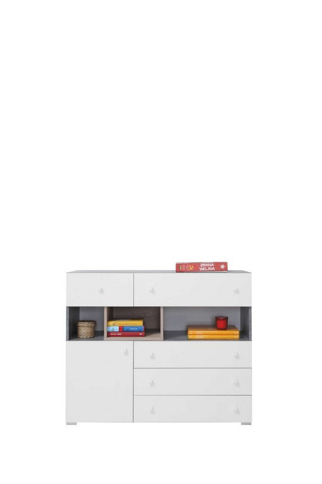 99rooms Kinderkleiderschrank Stylefy Lendon Kommode II (Sideboard, Kinderschrank) mit Schubladen, FSC-Zertifizierung, viel Stauraum, Modern Design von 99rooms