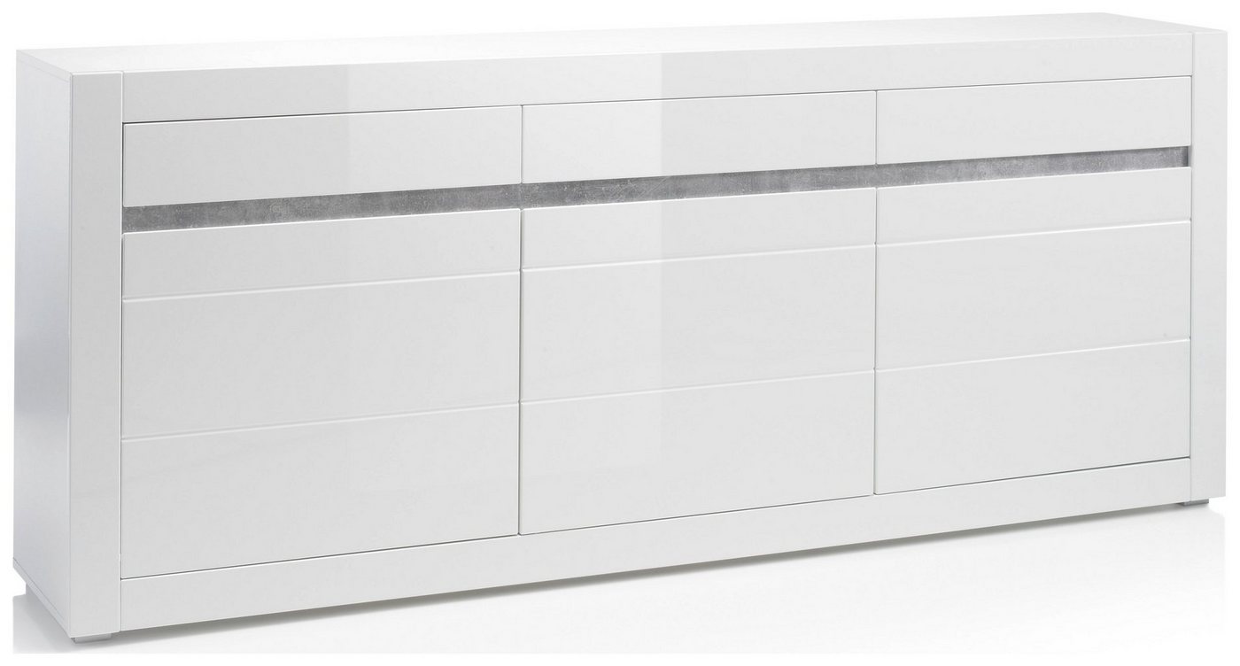 99rooms Kommode Edelstein Weiß Matt, Weiß Hochglanz (Sideboard, Standschrank), Design von 99rooms