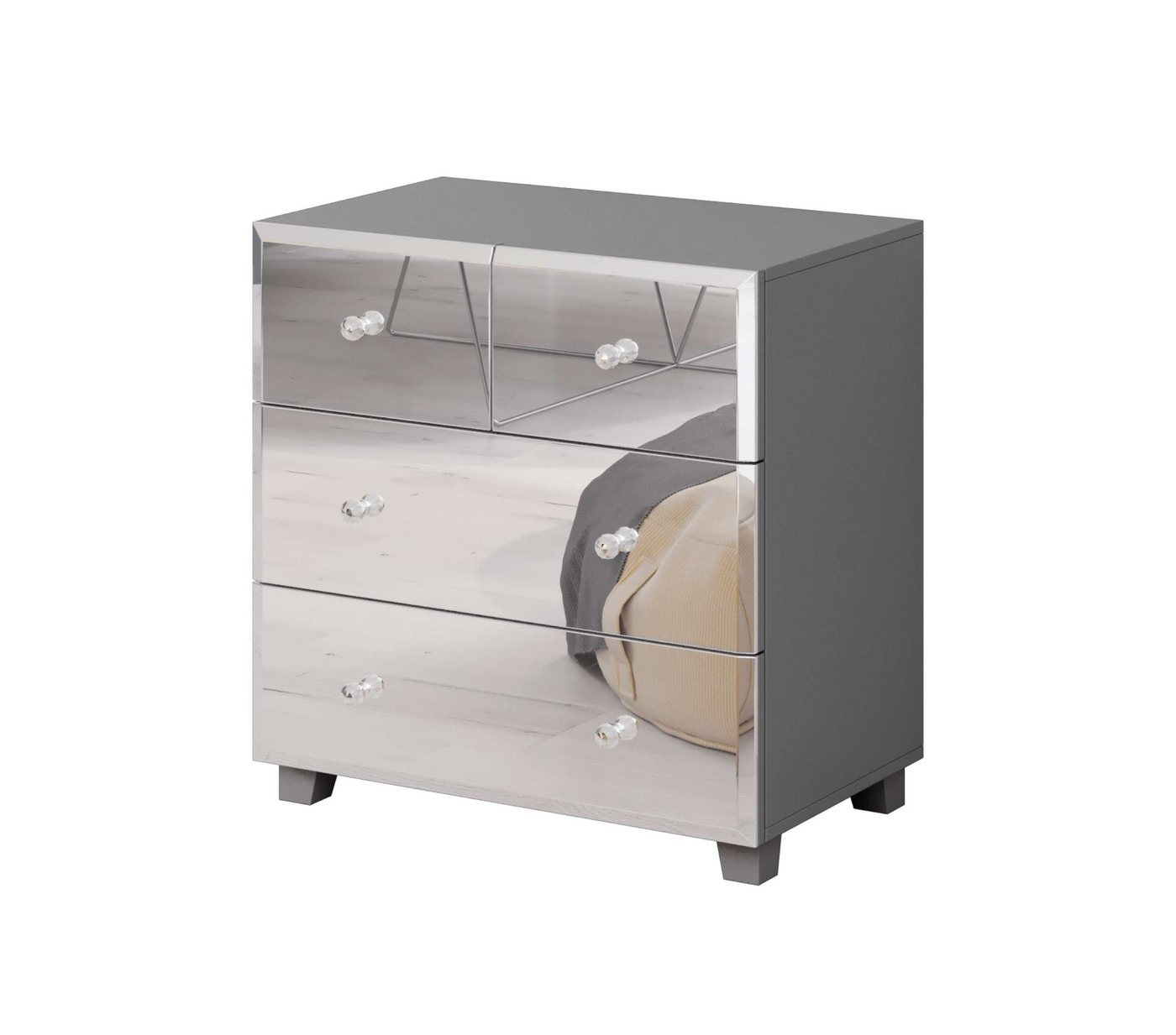 99rooms Kommode Faro (Sideboard, Standschrank), mit Schubladen, Glaselemente, Modern Design, viel Stauraum von 99rooms