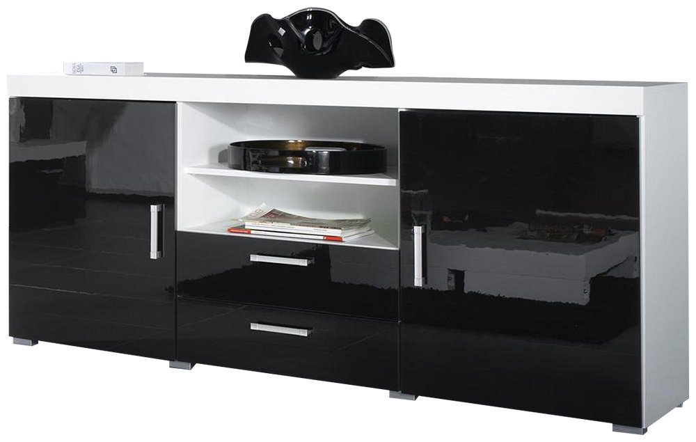 99rooms Kommode Simba (Sideboard, Standschrank), mit Schubladen, viel Stauraum, Hochglanzfront, Modern Design von 99rooms