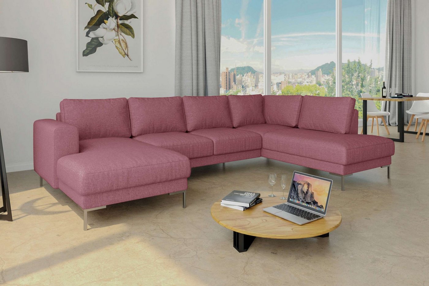 99rooms Wohnlandschaft Santini, Sofa, U-Form, Metall von 99rooms