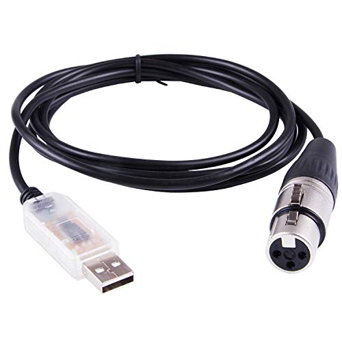 USB auf DMX512 3PIN XLR Interface Adapter Computer PC Bühnenbeleuchtung Controller Dimmer USB zu DMX RS485 serielle Konverterkabel Länge: 1 m. von Suamdoen