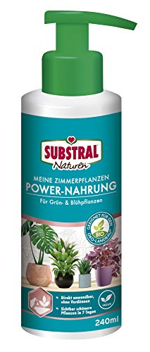 Substral Naturen Meine Zimmerpflanzen Power Nahrung, veganer Bio Flüssigdünger, pumpen, gießen, fertig, 240ml von Substral