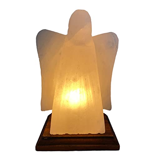 SudoreWell® Halit Salzkristall Lampe weiße Salzlampe 'Angel White' aus der Salt Range Pakistan by Salzarena von SudoreWell