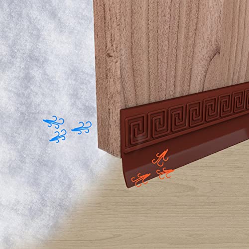 B-016-2-BR 200cm Langes Braun Türdichtung Unten Selbstklebend Silikondichtungs, Wetterschutz Und Tür Zugluftstopper Dichtung Haustür, Türleiste Boden Beliebig Zuschneidbar Für Türfugen (200 * 4cm) B-016-2-BR 200cm Langes Braun Türdichtung Unten Selbstklebend Silikondichtungs, Wetterschutz Und Tür Zugluftstopper Dichtung Haustür, Türleiste Boden Beliebig Zuschneidbar Für Türfugen (200 * 4cm) von Suitedget