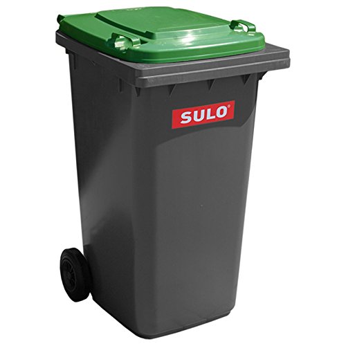 SULO 80 Liter Mülltonne Grau mit Grünem Deckel MGB 80 Müllbehälter Abfalltonne Made in Germany Extra Starker Kunststoff Leise Vollgummiräder Leicht zu Reinigen UV-beständig Verrottungsfest SULO 80 Liter Mülltonne Grau mit Grünem Deckel MGB 80 Müllbehälter Abfalltonne Made in Germany Extra Starker Kunststoff Leise Vollgummiräder Leicht zu Reinigen UV-beständig Verrottungsfest von Sulo