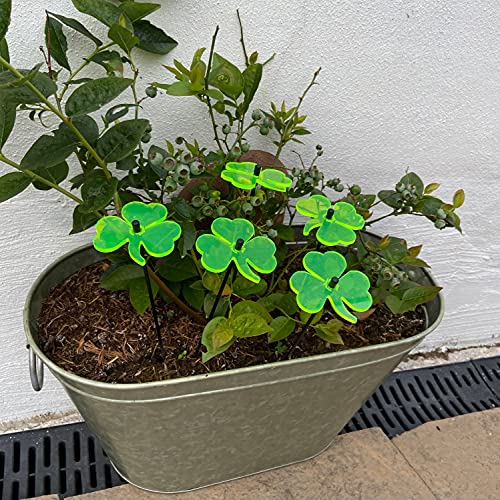 Sun Catcher Garden Decor Sonnenfänger Set aus 5 kleinen leuchtenden Blumen. Besondere Garten Dekoration für Garten, Balkon oder Terrasse, Farbe:Fluorescent Green von Sun Catcher Garden Decor