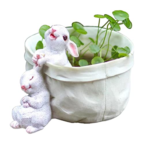 Kaninchen Blumentopf Ostern Sukkulenten Pflanzgefäß Gartentopf Dekorative Pflanztöpfe Für Ostern Kunstdekor Kaninchen Gartentöpfe Kaninchen Topf Pflanzgefäß Osterparty Dekorationen von SunaOmni