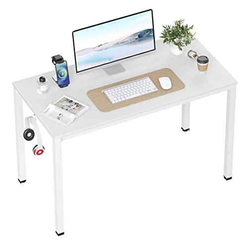 Sunon Schreibtisch Computertisch Arbeitszimmer Büro einfacher Aufbau Industrie-Design, Schlichter Schreibtisch 120 x 60cm Weiß von Sunon