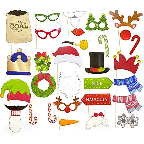 31pcs Weihnachtsfeier Fotorequisiten,Weihnachten Photo Requisiten,Fotorequisiten Weihnachten,Weihnachtsfeier Foto Requisiten,Weihnachten Fotorequisiten, Brillen Weihnachten,Xmas Party Photo Supplie von Sunshine smile