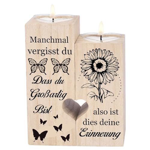 Geschenke für Frauen,Herzförmiger Kerzenhalter,Personalisierte Kerzenständer Geschenke für Schwester,Inspirierende Beste Freundin Geschenke,Kerzenständer Set,Kreativ Vintage Kerzen Ständer von Sunshine smile