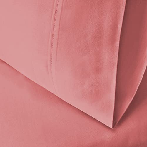SUPERIOR Solide Kissenbezüge aus Baumwollmischgewebe, Kissenbezüge für Zuhause oder Schlafsaal, 2 Stück, extra Bettwäsche, weiches Satingewebe, Standard, Blush SUPERIOR Solide Kissenbezüge aus Baumwollmischgewebe, Kissenbezüge für Zuhause oder Schlafsaal, 2 Stück, extra Bettwäsche, weiches Satingewebe, Standard, Blush von Superior