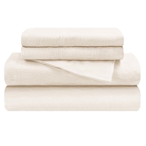Superior - Flanell-Bettlakenset, 152 x 203 cm, Baumwolle, einheitlich elfenbeinfarben Superior - Flanell-Bettlakenset, 152 x 203 cm, Baumwolle, einheitlich elfenbeinfarben von Superior