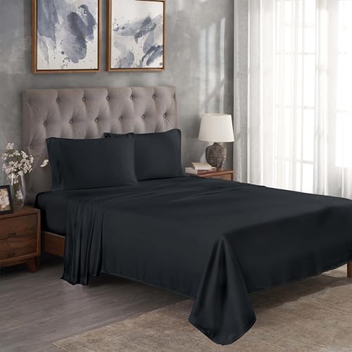Superior MO300SHSL Bettlaken-Set, Modal-Viskose aus Buchenholz, Schwarz, King Superior MO300SHSL Bettlaken-Set, Modal-Viskose aus Buchenholz, Schwarz, King von Superior