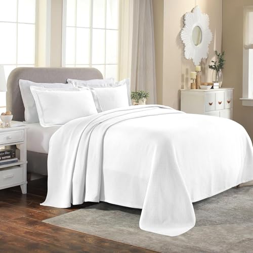 Superior Übergroßes Premium-Tagesdecken-Set, Diamant-Solitär-Jacquard-Design, weich, atmungsaktiv, für alle Jahreszeiten, passende Kissenbezüge, leichte und gemütliche Bettwäsche, Doppelbett, Weiß Superior Übergroßes Premium-Tagesdecken-Set, Diamant-Solitär-Jacquard-Design, weich, atmungsaktiv, für alle Jahreszeiten, passende Kissenbezüge, leichte und gemütliche Bettwäsche, Doppelbett, Weiß von Superior
