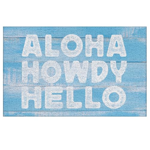 Supwhd Aloha Howdy Hello Fußmatte mit Cowgirl-Motiv, für den Außenbereich, für den Außenbereich, für den Außenbereich, Eingang, Innenbereich, ästhetisch, 43,2 x 76,2 cm von Supwhd