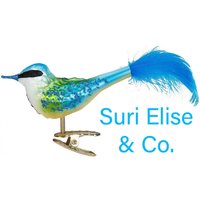 Inge-Glas Blaumeise Vogel Ornament Clip-On von SuriEliseAndCo