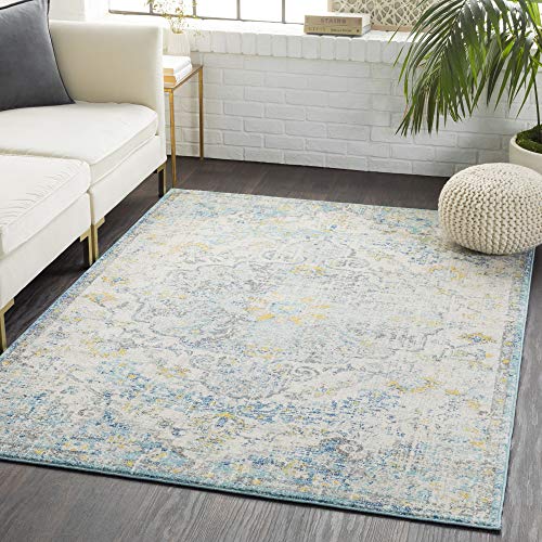 Surya Asmara Vintage Teppich - Orientalischer Teppich Wohnzimmer, Esszimmer, Schlafzimmer - orientalischer Boho Teppich, Kurzflor Teppich für einfache Pflege - Teppich Groß 120x170cm in Hellbeige von Surya