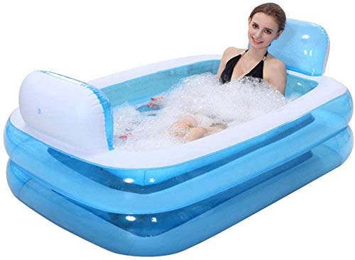 Doppelt faltbares großes Badebecken zum Schwimmen und Entspannen: 152 x 108 x 60 cm von Suuim