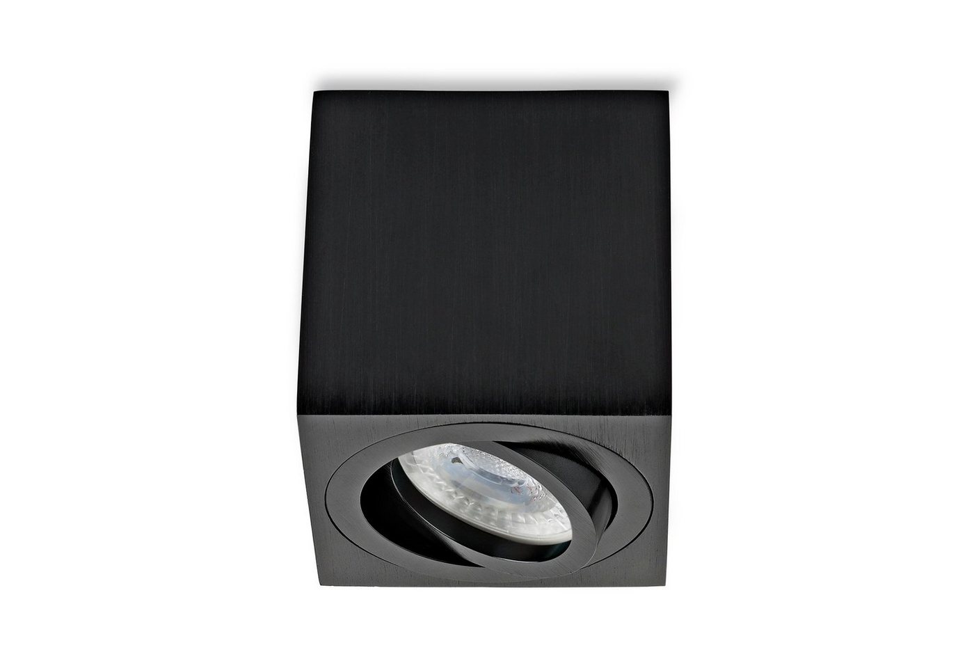 Sweet LED LED Deckenspots spots eckig dimmbar Aufbauspots schwarz GU10 7W Aluminium, Leuchtmittel wechselbar, Warmweiß, Deckenaufbauleuchte, Aufbaustrahler, Deckenspot von Sweet LED