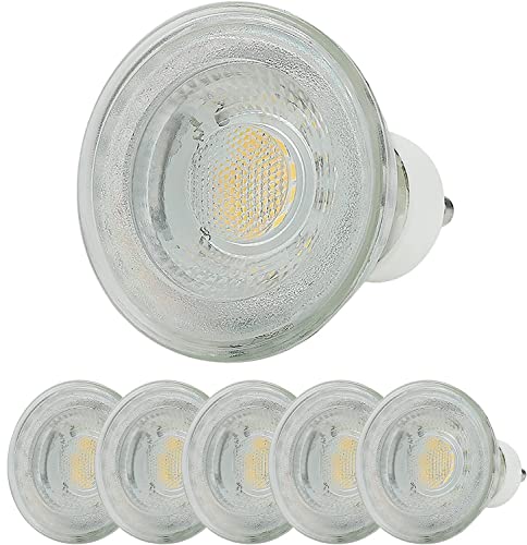 Sweet Led GU10 Lampe, stufenlos dimmbar 7W 530 Lumen, ersetzt 50W Halogenlampen, 38° Strahlwinkel, gu10-Sockel Spot, Reflektor Lampen, (6er, 3000K) von Sweet Led