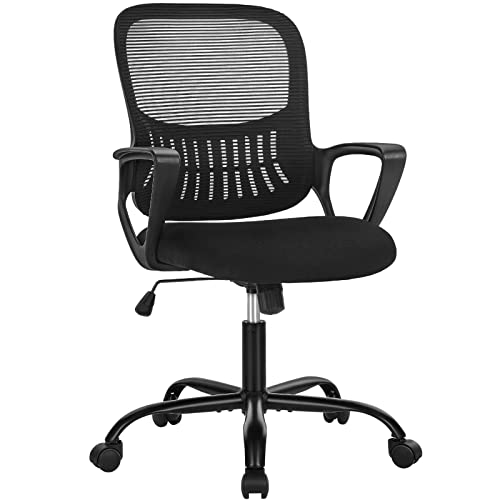Sweetcrispy Bürostuhl Ergonomisch, Schreibtischstuhl mit Lendenwirbelstütze, Verstellbaren Armlehnen Drehstuhl, Höhenverstellbarer Office Chair, Bürostühle Geeignet für Büro und Schlafzimmer (Schwarz) Sweetcrispy Bürostuhl Ergonomisch, Schreibtischstuhl mit Lendenwirbelstütze, Verstellbaren Armlehnen Drehstuhl, Höhenverstellbarer Office Chair, Bürostühle Geeignet für Büro und Schlafzimmer (Schwarz) von Sweetcrispy