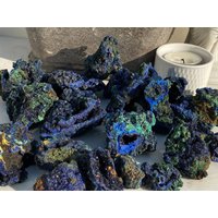 Azurit-Kristall-Cluster, Natürliches Azurit-Muster, Dekoration, Kristallturm, Handgemacht, Energiekristall, Kristallgeschenk von SweetieeDesigns
