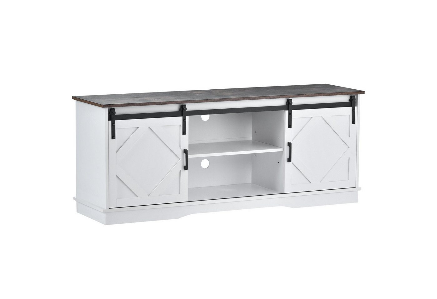 Sweiko Lowboard, Sideboard mit verstellbaren Einlegeböden und Schiebetüren Sweiko Lowboard, Sideboard mit verstellbaren Einlegeböden und Schiebetüren von Sweiko