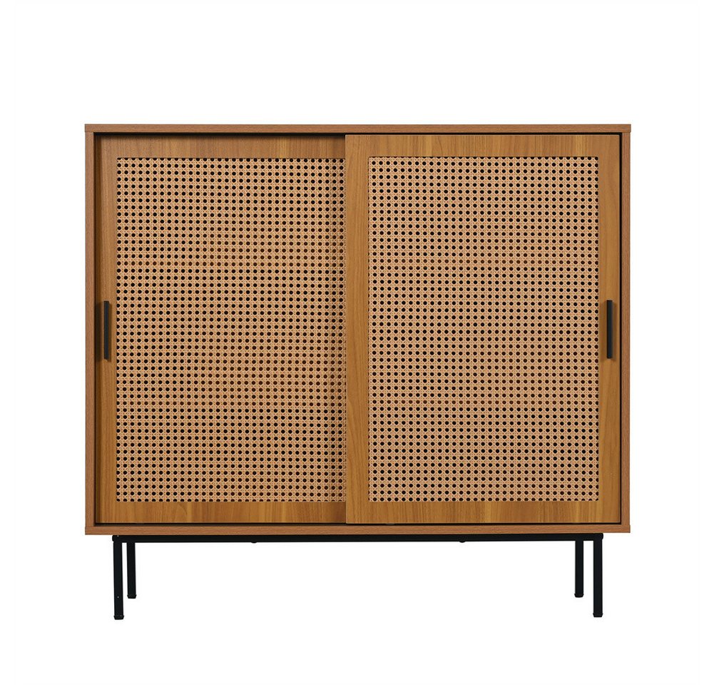Sweiko Sideboard Küchenschrank, mit 2 Schiebetüren und Verstellbare Ablage, B100/H90/T37 cm Sweiko Sideboard Küchenschrank, mit 2 Schiebetüren und Verstellbare Ablage, B100/H90/T37 cm von Sweiko