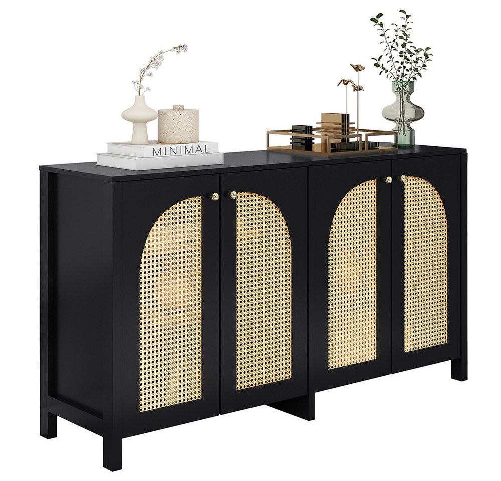 Sweiko Sideboard Küchenschrank Modernes Anrichte im minimalistischen (Stil 4-Rattantür Metallgriff einfaches Buffetschrank Metallgriff einfaches, 1 St., Buffetschrank für Esszimmer, Wohnzimmer, Küche) Sweiko Sideboard Küchenschrank Modernes Anrichte im minimalistischen (Stil 4-Rattantür Metallgriff einfaches Buffetschrank Metallgriff einfaches, 1 St., Buffetschrank für Esszimmer, Wohnzimmer, Küche) von Sweiko