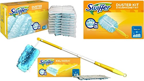 Set Swiffer Staubmagnet XXL Teleskopgriff + 1 Handgriff + 14 Tücher von Swiffer