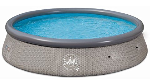 Swing Quick Up Easy Aufstellpool Rattan dunkel, 366 x 91 cm, ohne Filter von Swing