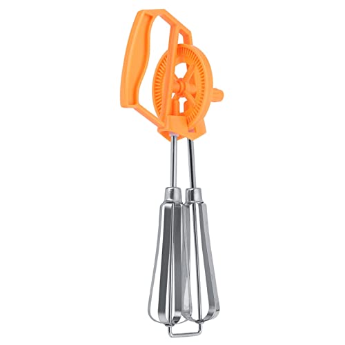 Syangkaitian Handmixer, manueller Schneebesen aus Edelstahl, rotierender Küchenmixer, Eierschläger, Handkurbel aus Edelstahl, Kunststoff, Autorotation, kraftsparender manueller Handmixer für das Koche von SyangKaitian