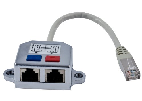 Synergy 21 S215235 Adapterkabel RJ45 Grau Metallic - Adapter für Kabel (RJ45, RJ45, Stecker, 0,15 m, Grau) von Synergy