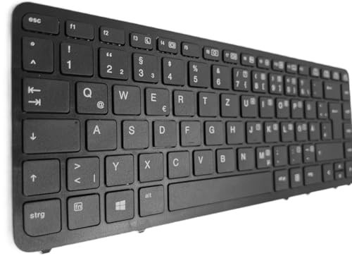 T-ProTek DEUTSCHE-Tastatur Schwarz,Schwarz Rahmen,Trackpoint für HP EliteBook 840 G1 G4Z43EC von T-ProTek