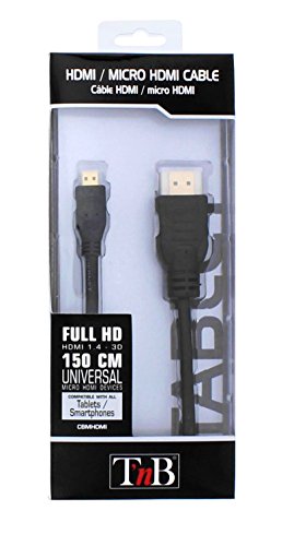 T'nB CBMHDMI HMDI-Kabel (HDMI auf Micro-HDMI, für Tablets) Schwarz von T'nB
